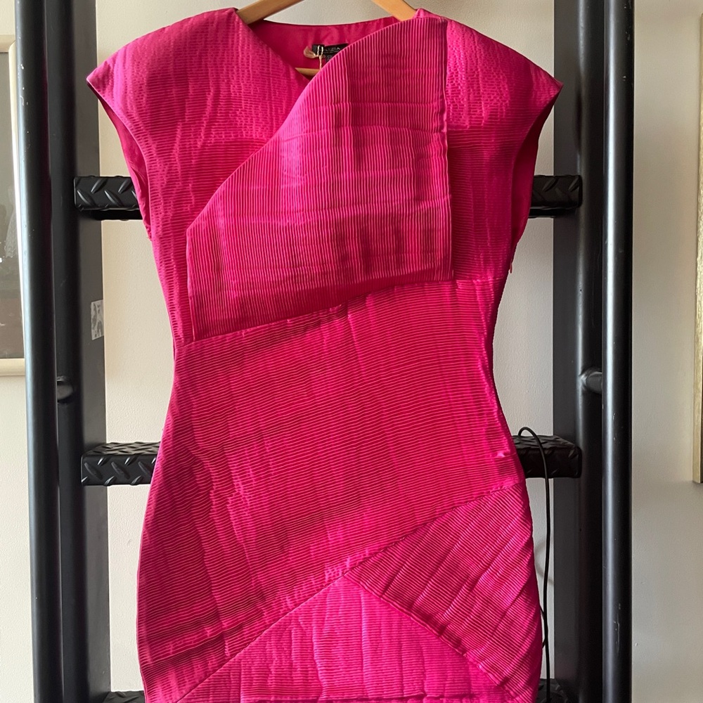 Vintage Krizia Elegant pleated Pink Dress size 6 42